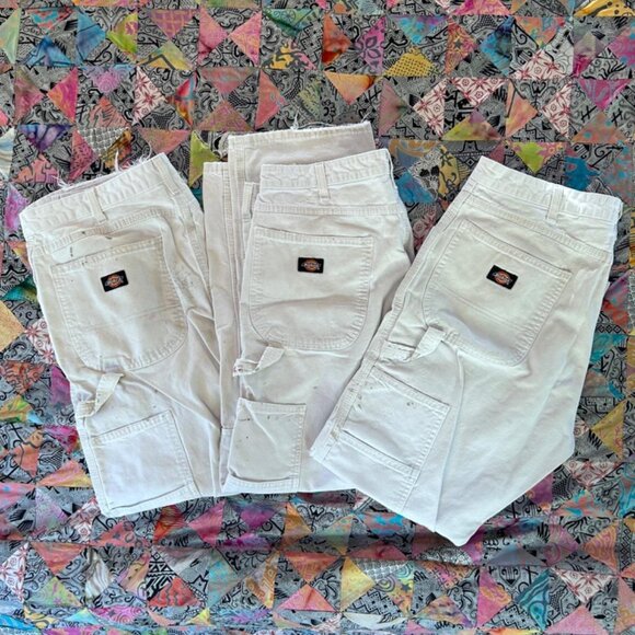 3 Pair of Used Dickies Sherwin Williams Painters Pants - Size 36x 30 - White - Picture 1 of 8